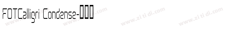 FOTCalligri Condense字体转换